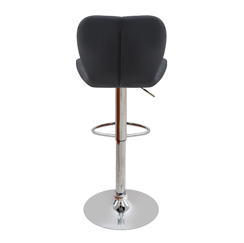 Σκαμπό Μπαρ Dolores με Ρυθμιζόμενο Ύψος PU Μαύρο - Βάση Χρωμίου 45,5x38x89/109