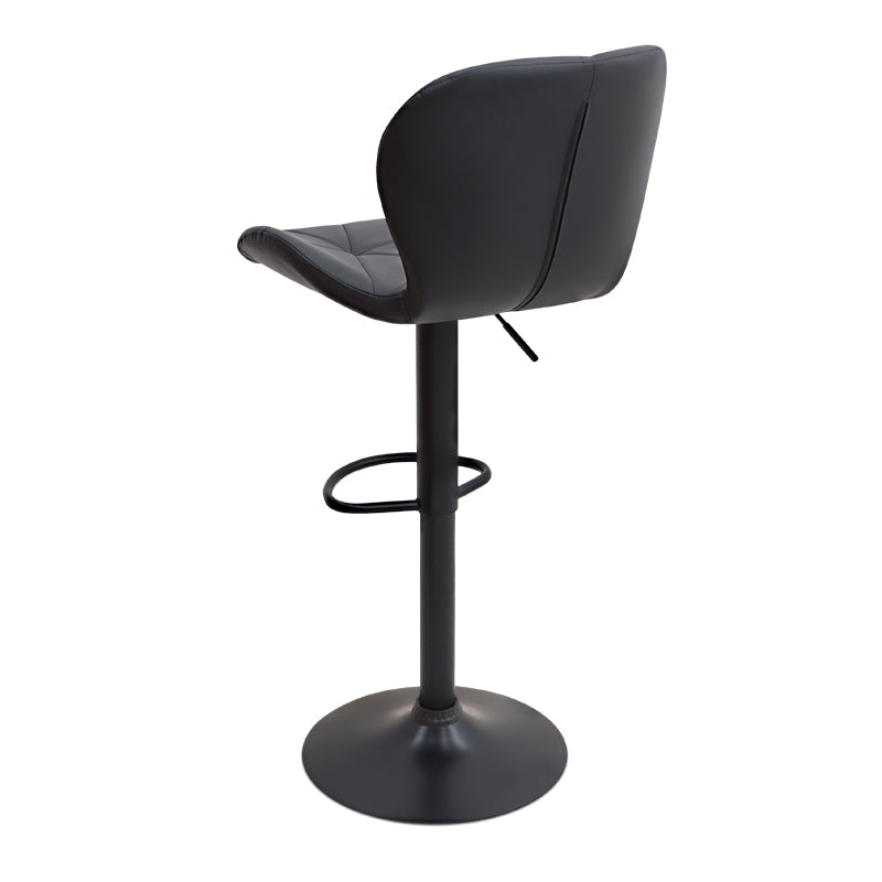 Σκαμπό Μπαρ Dolores με Ρυθμιζόμενο Ύψος PU Μαύρο - Βάση Μαύρο Ματ 45,5x38x89/109