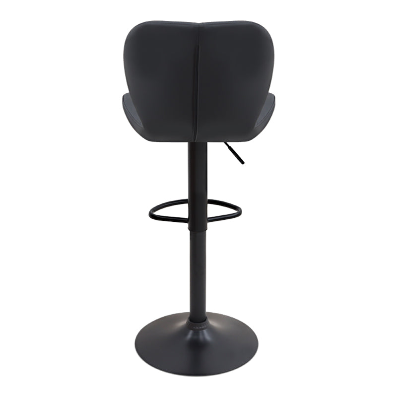 Σκαμπό Μπαρ Dolores με Ρυθμιζόμενο Ύψος PU Μαύρο - Βάση Μαύρο Ματ 45,5x38x89/109