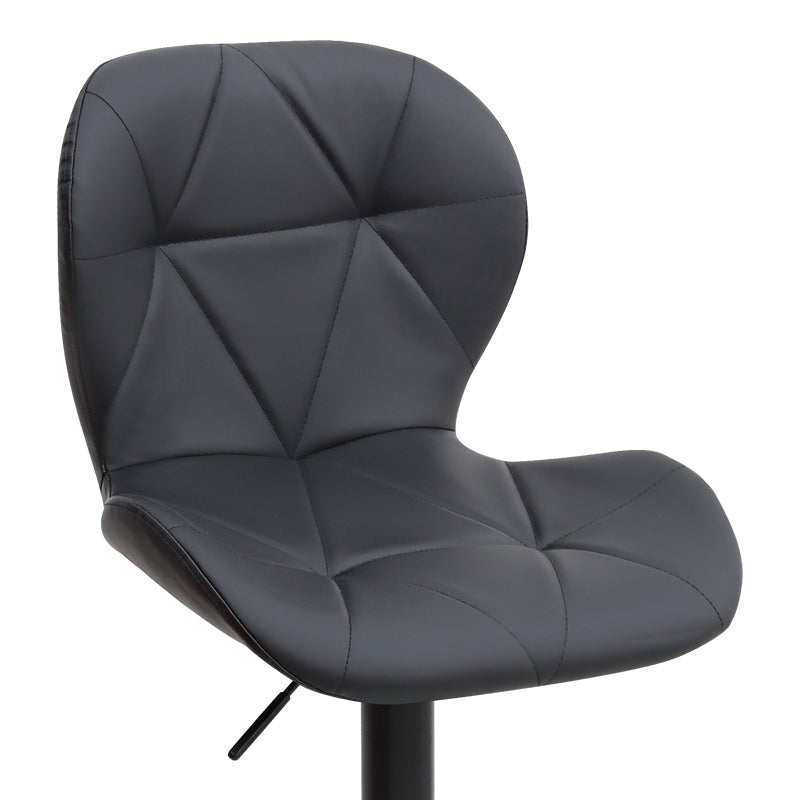 Σκαμπό Μπαρ Dolores με Ρυθμιζόμενο Ύψος PU Μαύρο - Βάση Μαύρο Ματ 45,5x38x89/109