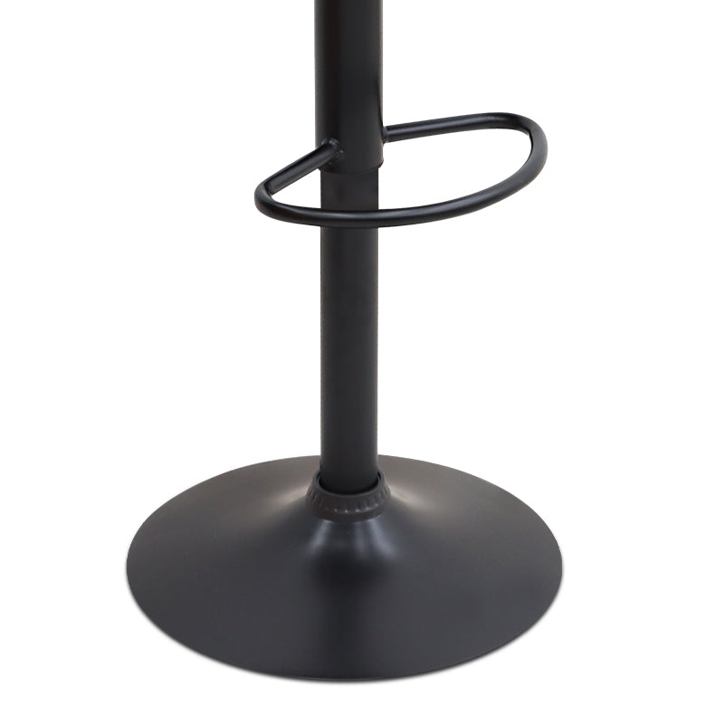 Σκαμπό Μπαρ Dolores με Ρυθμιζόμενο Ύψος PU Μαύρο - Βάση Μαύρο Ματ 45,5x38x89/109