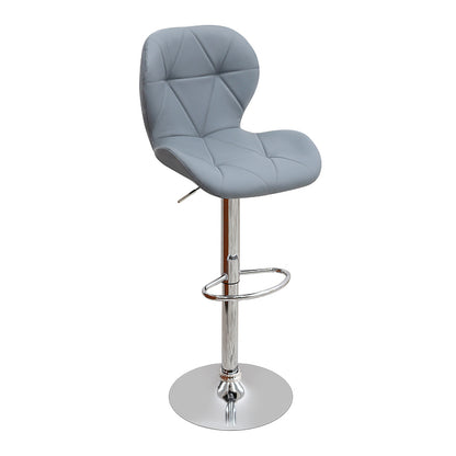 Σκαμπό Μπαρ Dolores με Ρυθμιζόμενο Ύψος PU Γκρι - Βάση Χρωμίου 45,5x38x89/109