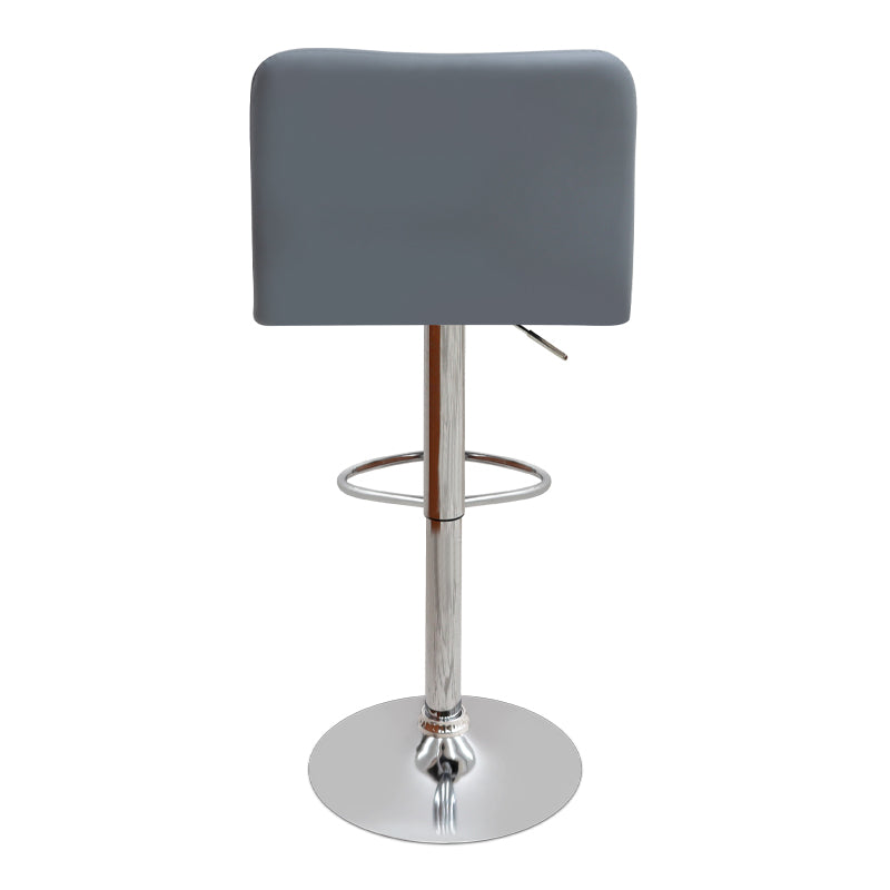 Σκαμπό Μπαρ Carmelo με Ρυθμιζόμενο Ύψος PU Γκρι - Βάση Χρωμίου 45x42x90/113