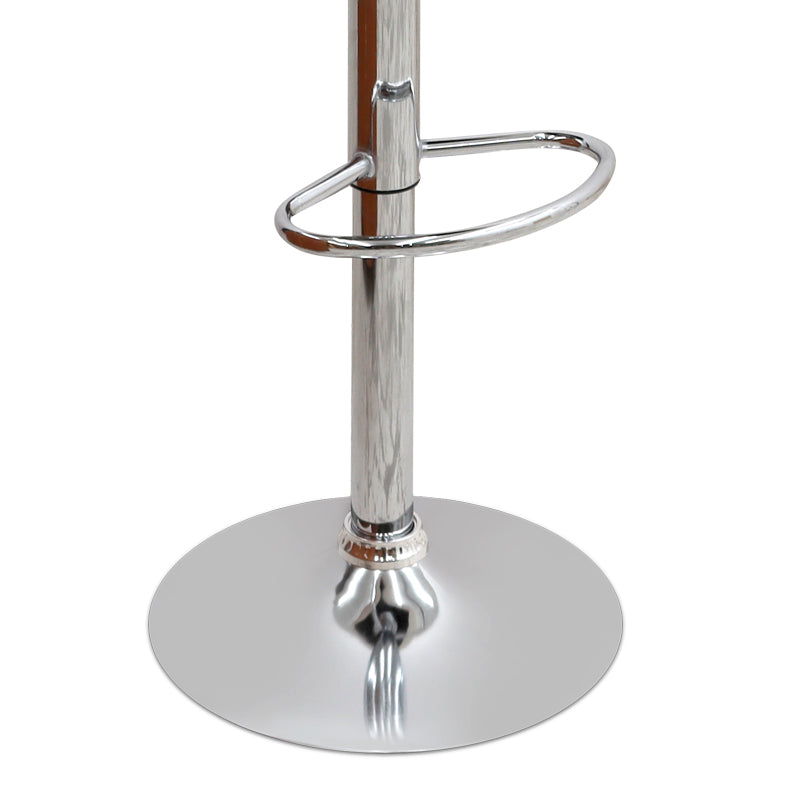 Σκαμπό Μπαρ Carmelo με Ρυθμιζόμενο Ύψος PU Γκρι - Βάση Χρωμίου 45x42x90/113