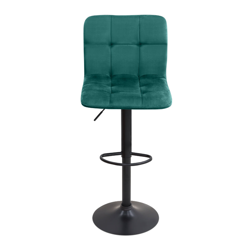 Σκαμπό Μπαρ Carmelo με Ρυθμιζόμενο Ύψος Βελούδο Κυπαρισσί - Βάση Μαύρο Ματ 45x42x90/113