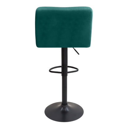 Σκαμπό Μπαρ Carmelo με Ρυθμιζόμενο Ύψος Βελούδο Κυπαρισσί - Βάση Μαύρο Ματ 45x42x90/113