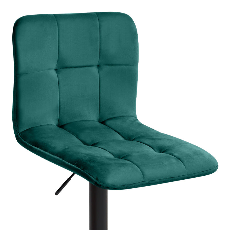 Σκαμπό Μπαρ Carmelo με Ρυθμιζόμενο Ύψος Βελούδο Κυπαρισσί - Βάση Μαύρο Ματ 45x42x90/113