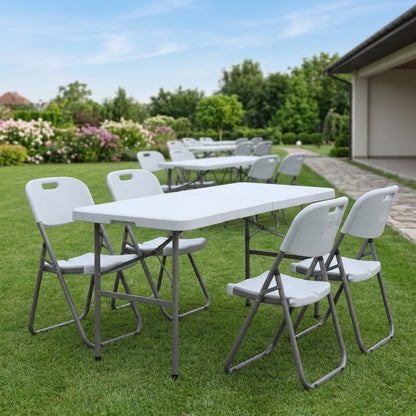 Τραπέζι Catering - Συνεδρίου Capri Πτυσσόμενο - Βαλίτσα Χρώμα Λευκό του Πάγου 120x60x74