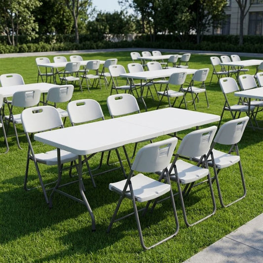 Τραπέζι Catering - Συνεδρίου Capri Πτυσσόμενο - Βαλίτσα Χρώμα Λευκό του Πάγου 183x76x74