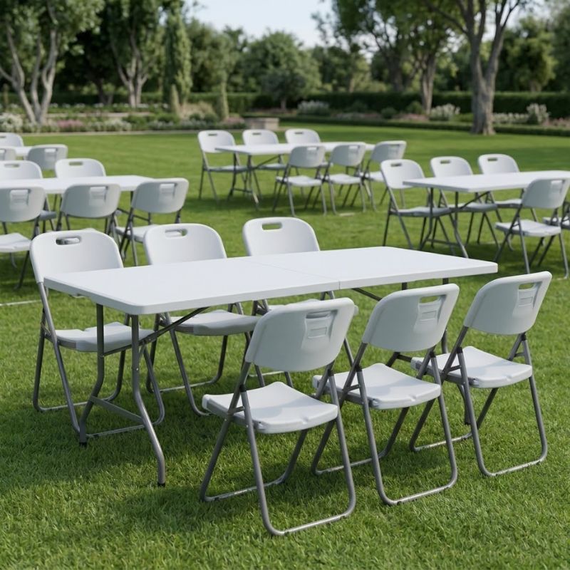 Καρέκλα Catering - Συνεδρίου Capri Πτυσσόμενη Χρώμα Λευκό του Πάγου 45x50x88