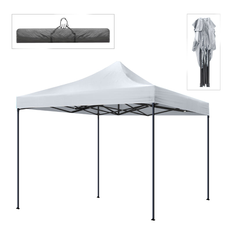 Κιόσκι - Gazebo Bari Πτυσσόμενο Μεταλλικός Σκελετός - Αδιάβροχο Ύφασμα Χρώμα Λευκό 3x3x3,1m