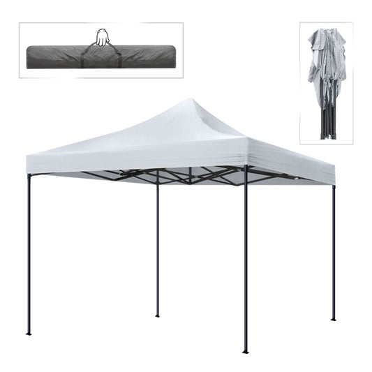 Κιόσκι - Gazebo Bari Πτυσσόμενο Μεταλλικός Σκελετός - Αδιάβροχο Ύφασμα Χρώμα Λευκό 3x3x3,1m