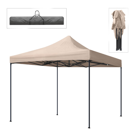 Κιόσκι - Gazebo Bari Πτυσσόμενο Μεταλλικός Σκελετός - Αδιάβροχο Ύφασμα Χρώμα Της Άμμου 3x3x3,1m