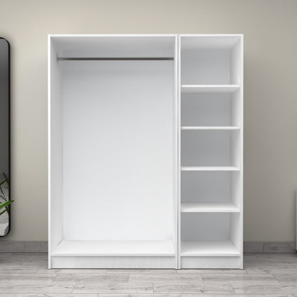 Ντουλάπα Ρούχων Victoria Τρίφυλλη Χρώμα Λευκό 150x60x181