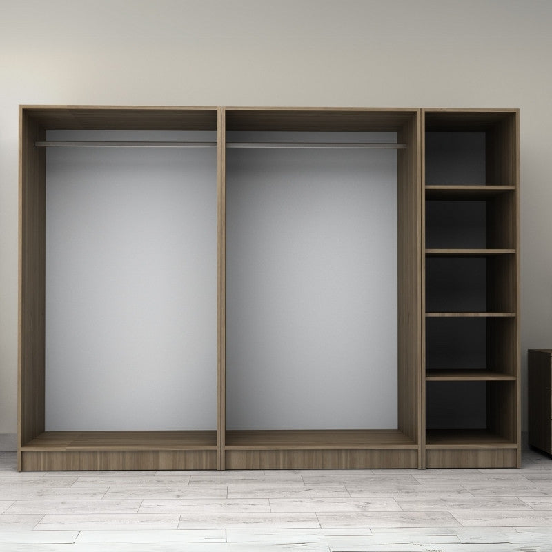 Ντουλάπα Ρούχων Victoria Πεντάφυλλη Χρώμα Καρυδί 250x60x181