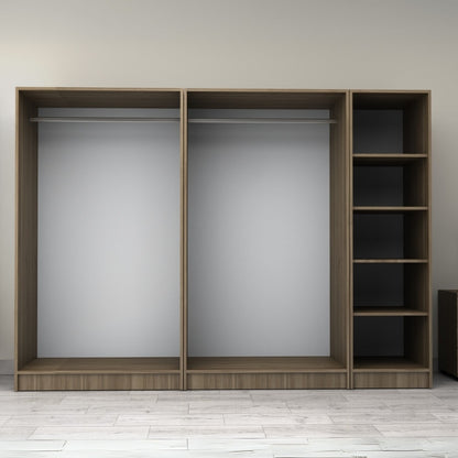 Ντουλάπα Ρούχων Victoria Πεντάφυλλη Χρώμα Καρυδί 250x60x181