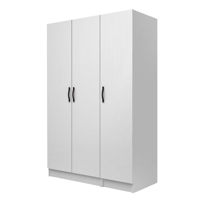 Ντουλάπα Ρούχων Vivian Τρίφυλλη Χρώμα Λευκό 120x51,8x181