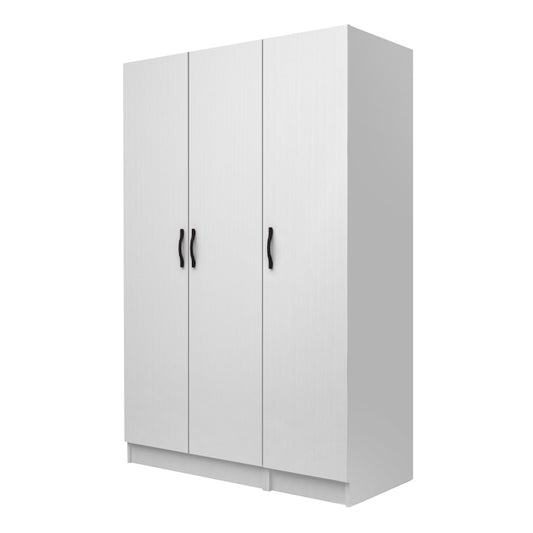 Ντουλάπα Ρούχων Vivian Τρίφυλλη Χρώμα Λευκό 120x51,8x181