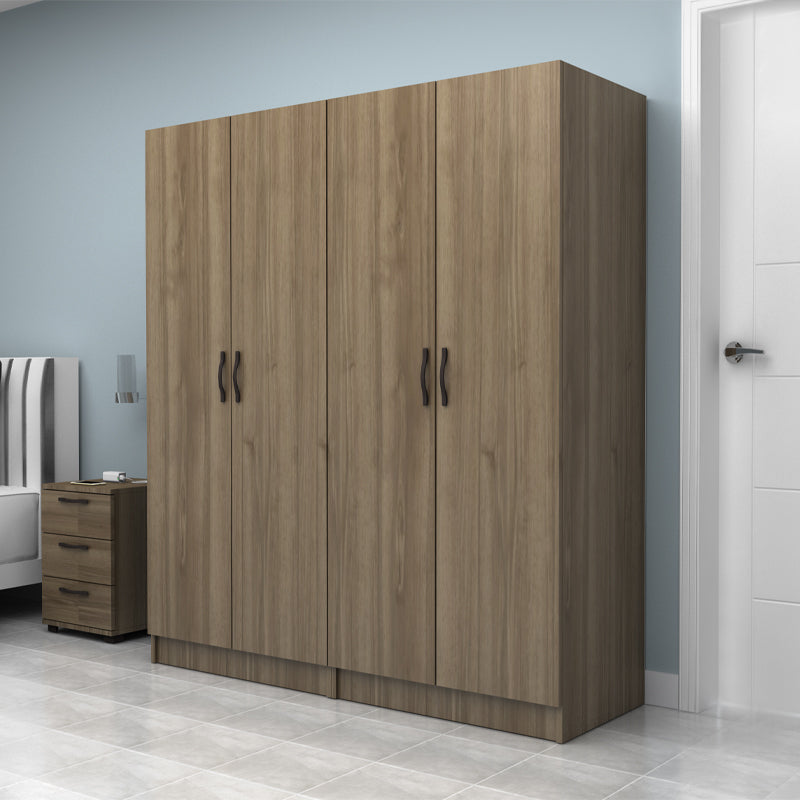 Ντουλάπα Ρούχων Vivian Τετράφυλλη Χρώμα Καρυδί 160x51,8x181