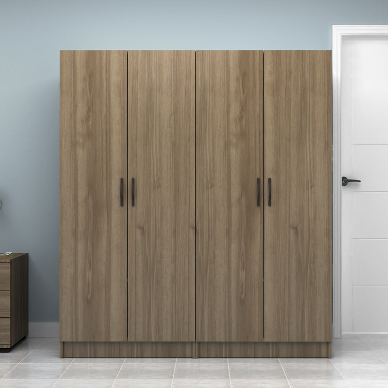 Ντουλάπα Ρούχων Vivian Τετράφυλλη Χρώμα Καρυδί 160x51,8x181