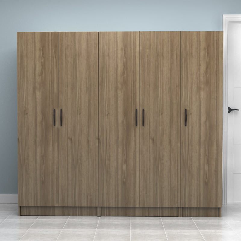 Ντουλάπα Ρούχων Vivian Πεντάφυλλη Χρώμα Καρυδί 200x51,8x181