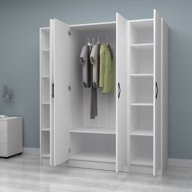 Ντουλάπα Ρούχων Vivian Τετράφυλλη Χρώμα Λευκό 160x51,8x181