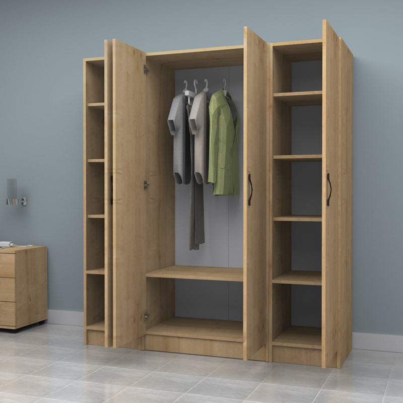 Ντουλάπα Ρούχων Vivian Τετράφυλλη Χρώμα Φυσικό Οξιάς 160x51,8x181