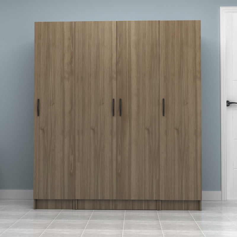 Ντουλάπα Ρούχων Vivian Τετράφυλλη Χρώμα Καρυδί 160x51,8x181