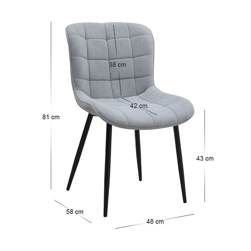 Σετ Τραπεζαρία 5 Τμχ Roger - Chiara MDF - Ύφασμα Χρώμα Μαύρο Εφέ Μαρμάρου - Γκρι 120x70x75