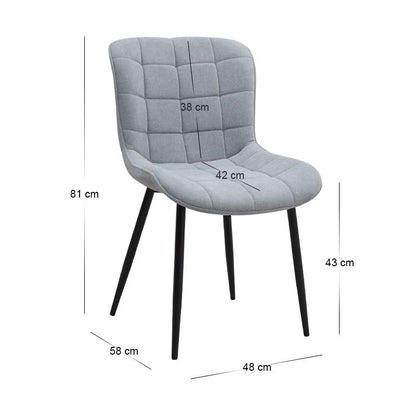 Σετ Τραπεζαρία 5 Τμχ Roger - Chiara MDF - Ύφασμα Χρώμα Μαύρο Εφέ Μαρμάρου - Γκρι 120x70x75