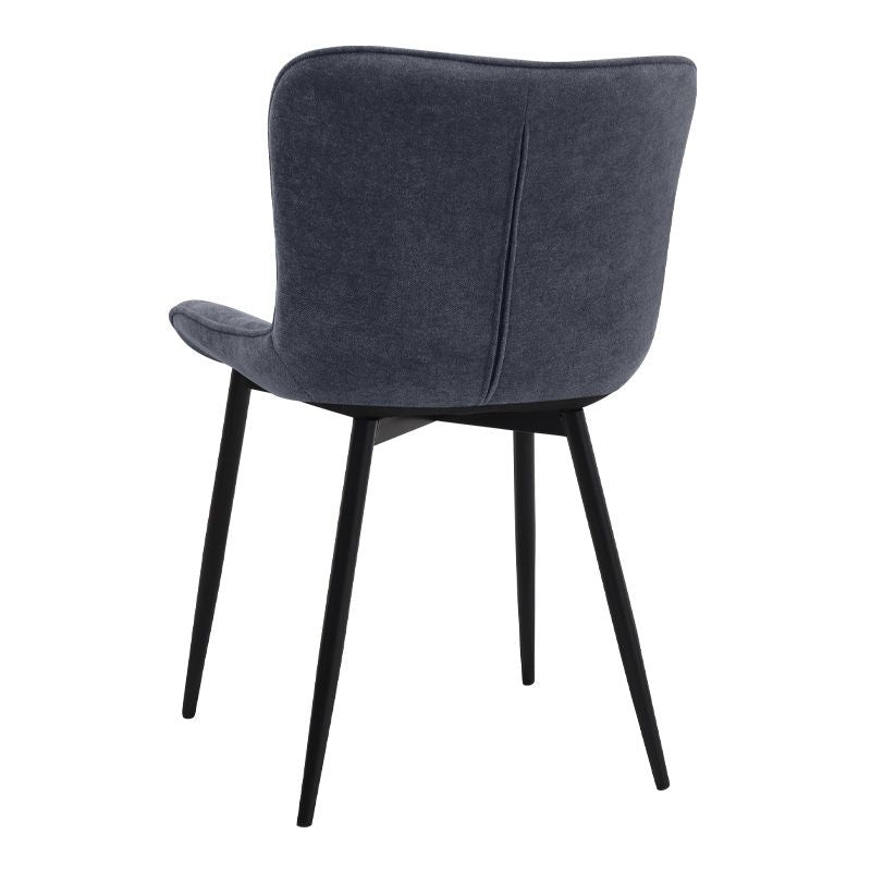 Σετ Τραπεζαρία 5 Τμχ Roger - Chiara MDF - Ύφασμα Χρώμα Σκούρο Γκρι Σκυροδέματος - Ανθρακί 120x70x75