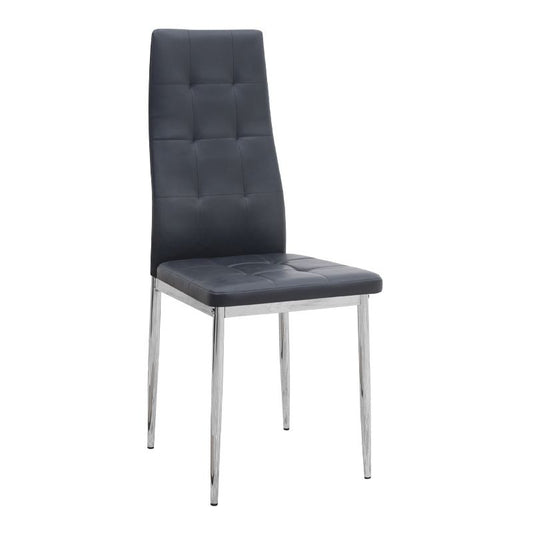 Σετ Τραπεζαρία 5 Τμχ Allos - Rosa Χρώμα Sapphire Oak - Μαύρο/Χρωμίου Πόδι 75x75x77