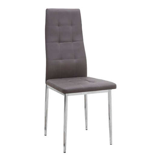 Σετ Τραπεζαρία 5 Τμχ Allos - Rosa Χρώμα Sapphire Oak - Καφέ/Χρωμίου Πόδι 75x75x77