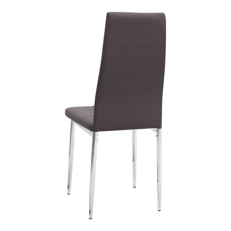 Σετ Τραπεζαρία 5 Τμχ Darlen - Rosa Χρώμα Sapphire Oak - Καφέ/Χρωμίου Πόδι 125x72x74
