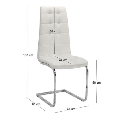 Σετ Τραπεζαρία 5 Τμχ Darlen - Vela Χρώμα Sapphire Oak - Λευκό 125x72x74