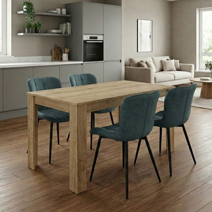 Σετ Τραπεζαρία 5 Τμχ Darlen - Chiara Χρώμα Sapphire Oak - Πράσινο 125x72x74