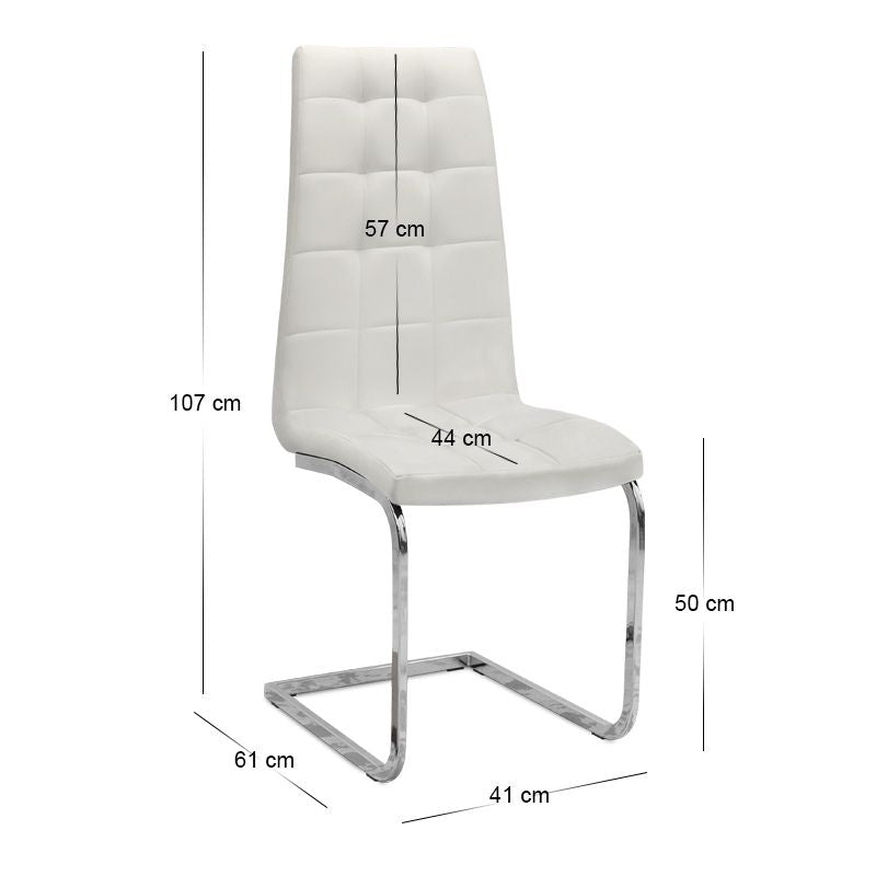 Σετ Τραπεζαρία 5 Τμχ Darlen - Vela Χρώμα Sencron Black - Λευκό 125x72x74