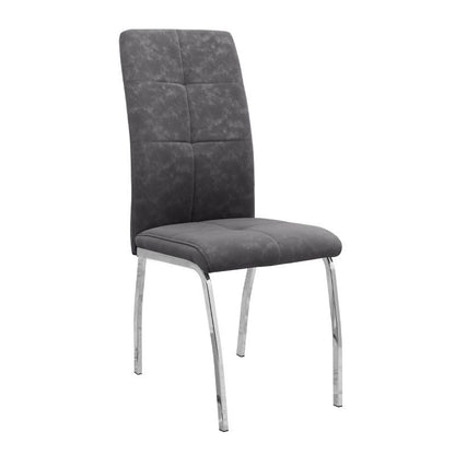 Σετ Τραπεζαρία 5 Τμχ Darlen - Alma Χρώμα Sencron Black - Γκρι 125x72x74