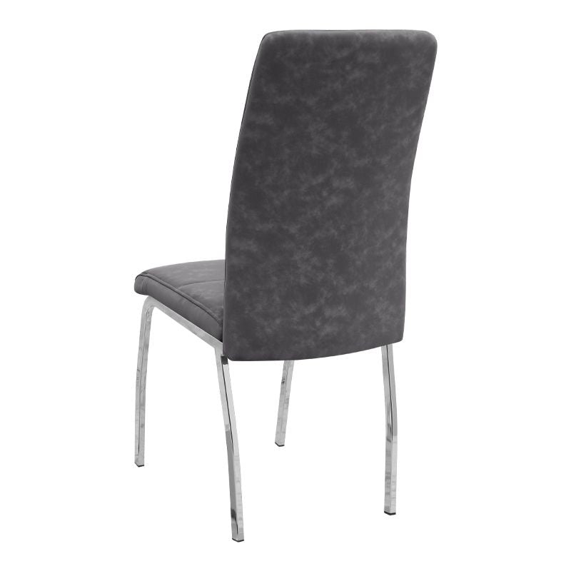 Σετ Τραπεζαρία 5 Τμχ Darlen - Alma Χρώμα Sencron Black - Γκρι 125x72x74