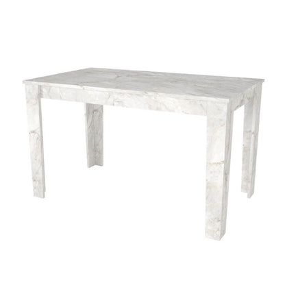 Σετ Τραπεζαρία 5 Τμχ Darlen - Chiara Χρώμα Λευκό Εφέ Μαρμάρου - Πράσινο 125x72x74