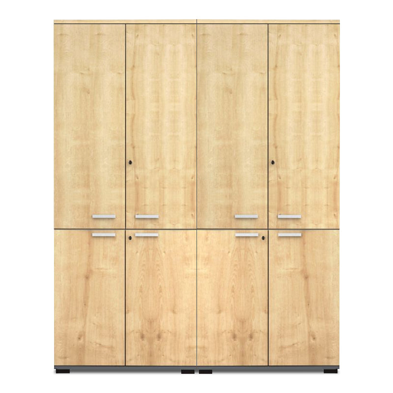 Ντουλάπα Γραφείου με Κλειδαριά Επαγγελματική Venturo Χρώμα Ανθρακί - Φυσικό Οξιάς 160x40x200