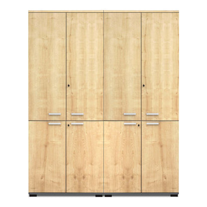 Ντουλάπα Γραφείου με Κλειδαριά Επαγγελματική Venturo Χρώμα Ανθρακί - Φυσικό Οξιάς 160x40x200