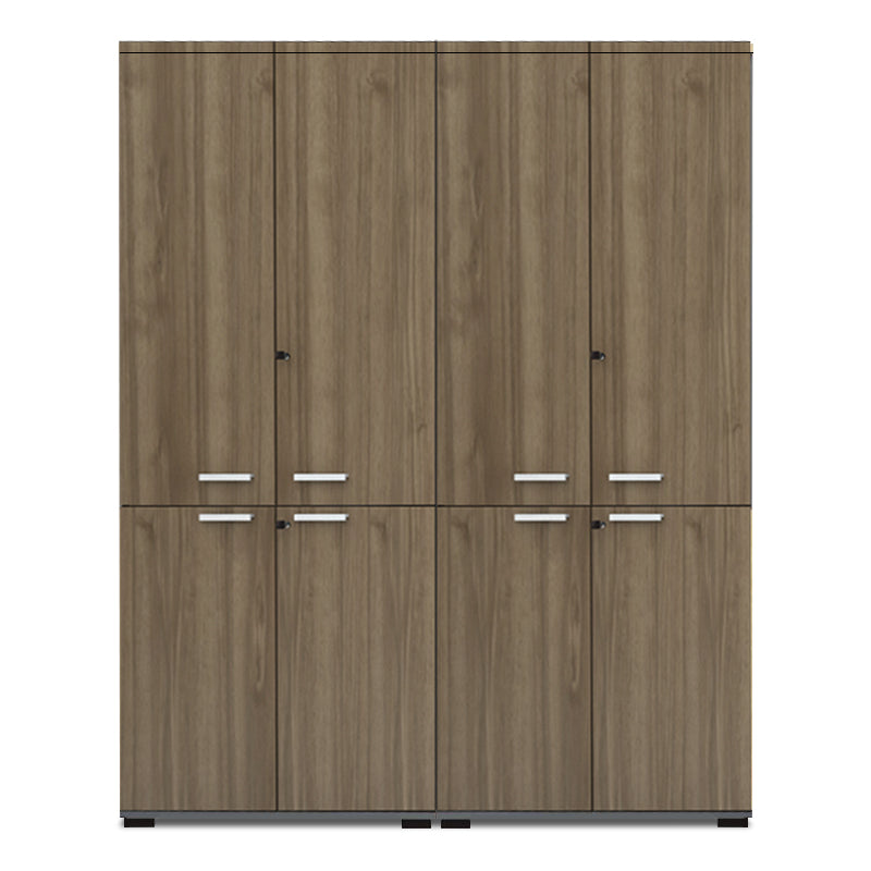 Ντουλάπα Γραφείου με Κλειδαριά Επαγγελματική Venturo Χρώμα Ανθρακί - Καρυδί 160x40x200