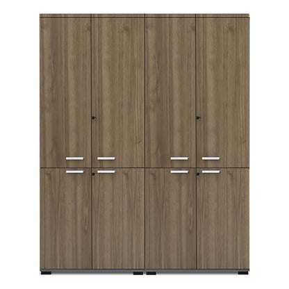 Ντουλάπα Γραφείου με Κλειδαριά Επαγγελματική Venturo Χρώμα Ανθρακί - Καρυδί 160x40x200