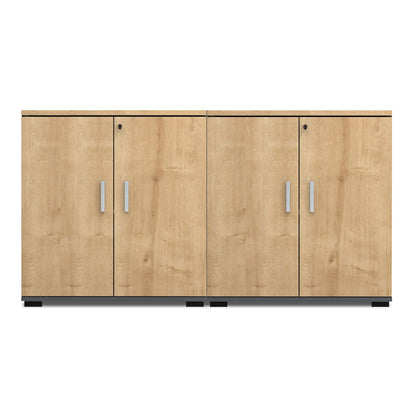 Ντουλάπι Γραφείου με Κλειδαριά Επαγγελματικό Venturo Χρώμα Ανθρακί - Φυσικό Οξιάς 160x40x80