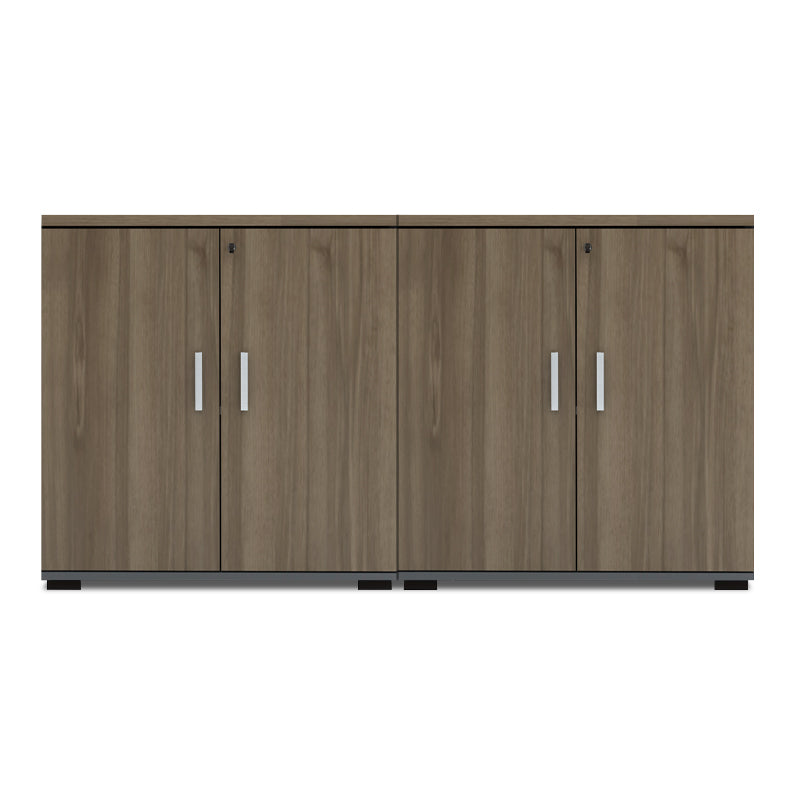 Ντουλάπι Γραφείου με Κλειδαριά Επαγγελματικό Venturo Χρώμα Ανθρακί - Καρυδί 160x40x80