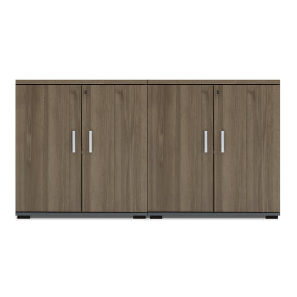 Ντουλάπι Γραφείου με Κλειδαριά Επαγγελματικό Venturo Χρώμα Ανθρακί - Καρυδί 160x40x80