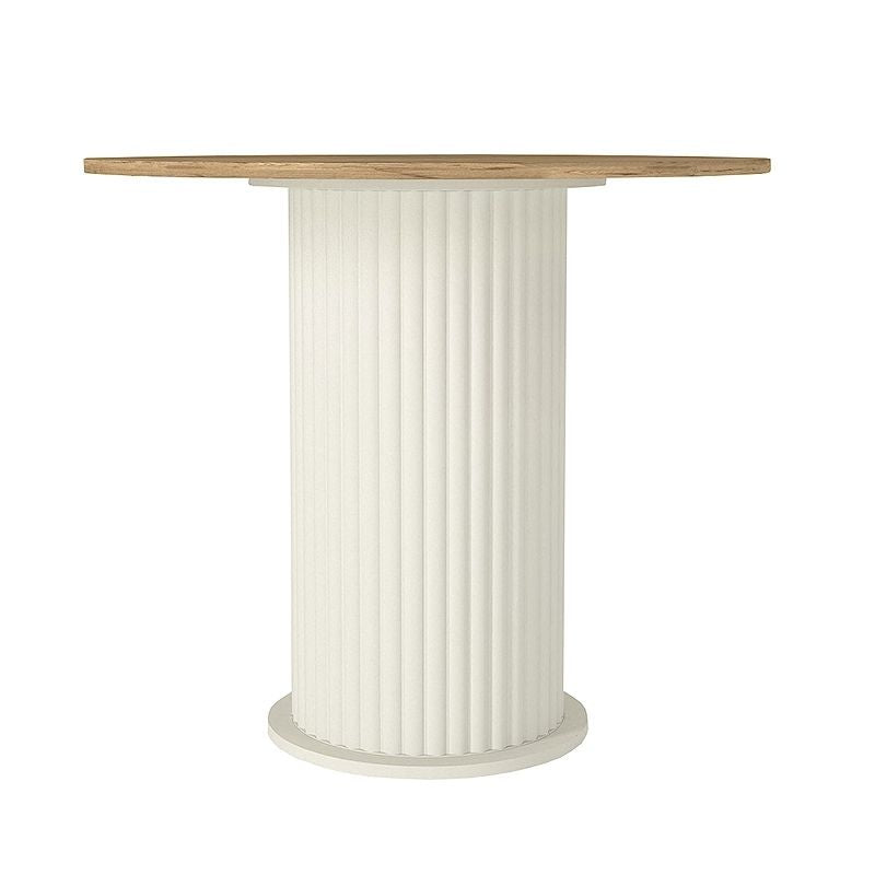 Σετ Τραπεζαρία 5 Τμχ Bohema - Nova Χρώμα Ivory/Sepet Oak - Μαύρο Ø90x77,7