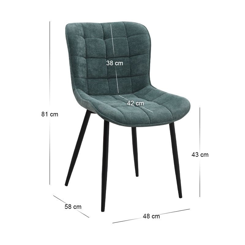 Σετ Τραπεζαρία 5 Τμχ Bohema - Chiara Χρώμα Μαύρο/Sepet Oak - Πράσινο Ø90x77,7