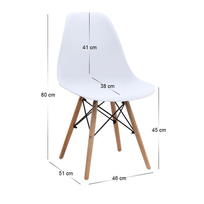 Σετ Τραπεζαρία 5 Τμχ Xana - Nova Χρώμα Sepet Oak - Λευκό Ø90x77,7